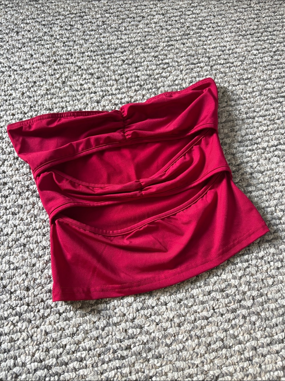 WOMENS PARTY CLUBBING TOP IN RED WITH SEXY CUTOUTS